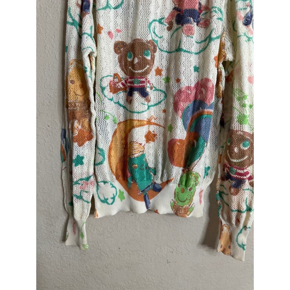 Vintage Hysteric Glamour 90s "Donut Bear" Mesh Knit Top by Yoko Doll size M - Picture 8 of 8